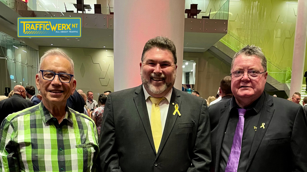 TMAA Excellence Awards with Peter from RADD, Peter from SARAH Group and Chris from Trafficwerx NT and TMAA.